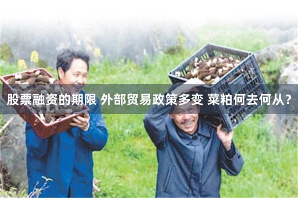 股票融资的期限 外部贸易政策多变 菜粕何去何从？