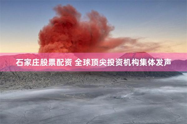 石家庄股票配资 全球顶尖投资机构集体发声