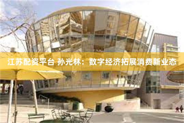 江苏配资平台 孙光林：数字经济拓展消费新业态