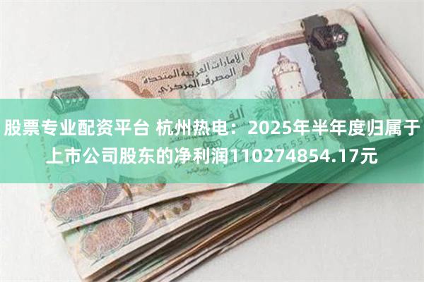 股票专业配资平台 杭州热电：2025年半年度归属于上市公司股东的净利润110274854.17元