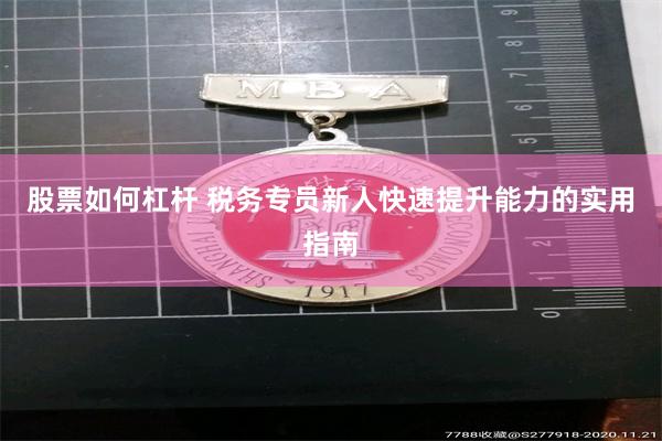 股票如何杠杆 税务专员新人快速提升能力的实用指南